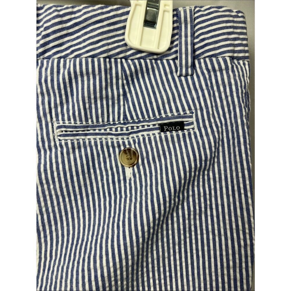 Polo Ralph Lauren blue And white stripe searsucker shorts size 10 - Picture 7 of 12